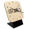 Quartz Table clock in natural wood (10cm)