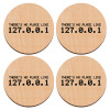 ΣΕΤ x4 Σουβέρ ξύλινα στρογγυλά plywood (9cm)
