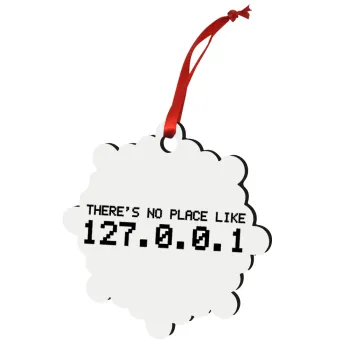 there's no place like 127.0.0.1, Christmas ornament snowflake wooden 7.5cm