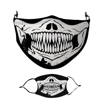 Σκελετός Skull κρανίο Vampire, Μάσκα υφασμάτινη Ενηλίκων πολλαπλών στρώσεων με υποδοχή φίλτρου