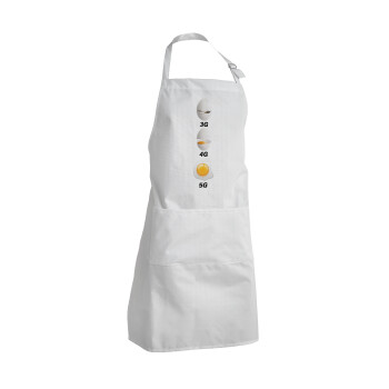 3G > 4G > 5G, Adult Chef Apron (with sliders and 2 pockets)
