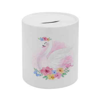 White swan, Κουμπαράς πορσελάνης με τάπα