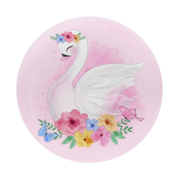 White swan, Mousepad Round 20cm