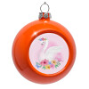 Orange Christmas tree ornament bauble 8cm