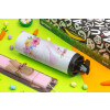 Easter candle,Travel Tumbler 2 Lids, with metal straw & cleaning brush & aromatic flat candle (30cm) (PINK)