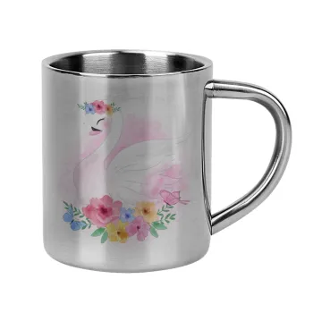 White swan, Mug Stainless steel double wall 300ml
