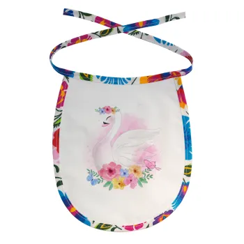 White swan, Σαλιάρα μωρού αλέκιαστη με κορδόνι Χρωματιστή