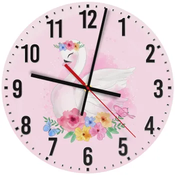 White swan, Ρολόι τοίχου ξύλινο (30cm)