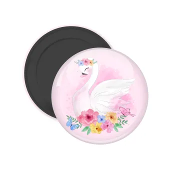White swan, Μαγνητάκι ψυγείου στρογγυλό διάστασης 5cm