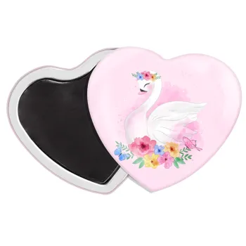 Λευκός κύκνος, Μαγνητάκι καρδιά (57x52mm)