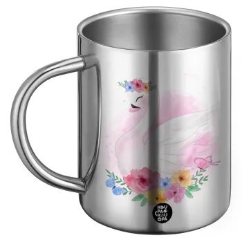 White swan, BIG Mug Stainless steel double wall (450ml)
