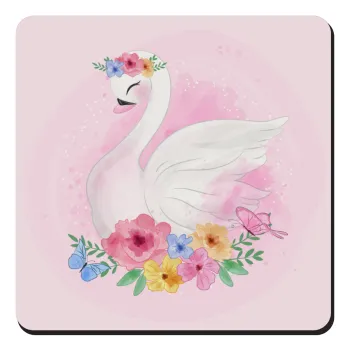 White swan, Τετράγωνο μαγνητάκι ξύλινο 9x9cm