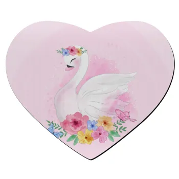Λευκός κύκνος, Mousepad καρδιά 23x20cm