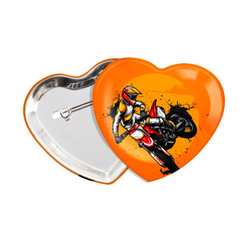 Motocross, Κονκάρδα παραμάνα καρδιά (57x52mm)