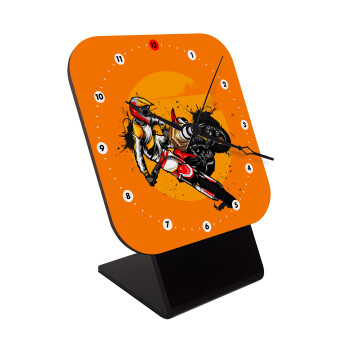 Motocross, Quartz Wooden table clock with hands (10cm)