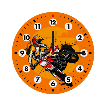 Motocross, Wooden wall clock (20cm)