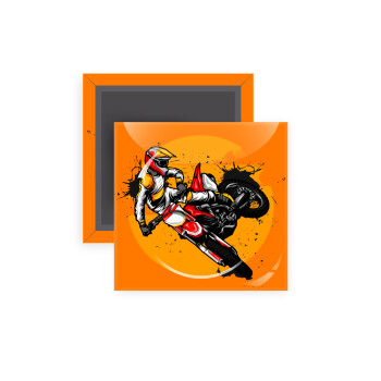 Motocross, Μαγνητάκι ψυγείου τετράγωνο διάστασης 5x5cm