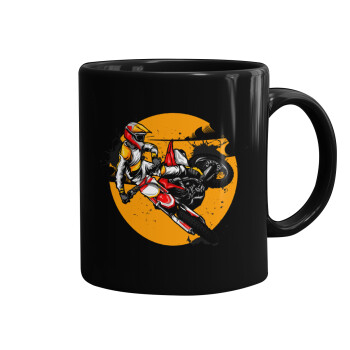 Motocross, Mug black, ceramic, 330ml