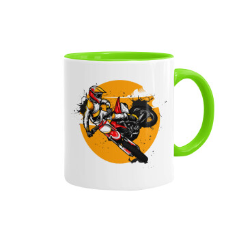 Motocross, Κούπα χρωματιστή βεραμάν, κεραμική, 330ml
