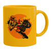 Ceramic coffee mug yellow, 330ml
