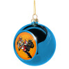 Blue Christmas tree ball ornament 8cm