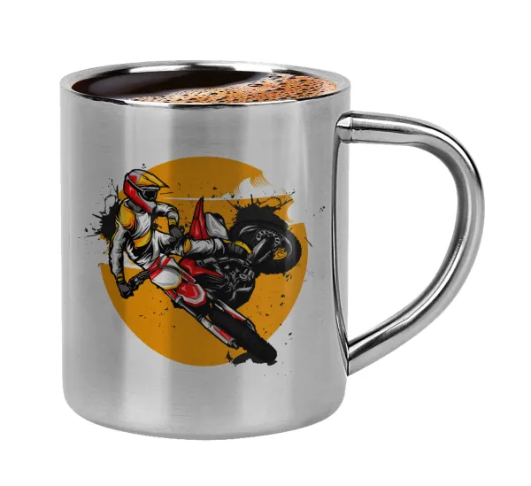 Motocross — Double-wall metal cup for espresso (220ml)