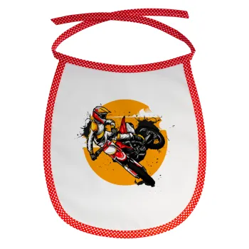 Motocross, Σαλιάρα μωρού αλέκιαστη με κορδόνι Κόκκινη