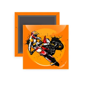 Motocross, Μαγνητάκι ψυγείου τετράγωνο διάστασης 5x5cm