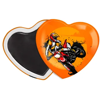 Motocross, Μαγνητάκι καρδιά (57x52mm)