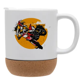 Motocross, Ceramic coffee mug Cork (MAT), 330ml
