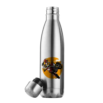 Motocross, Μεταλλικό παγούρι θερμός Inox (Stainless steel), διπλού τοιχώματος, 500ml