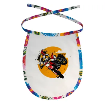 Motocross, Σαλιάρα μωρού αλέκιαστη με κορδόνι Χρωματιστή