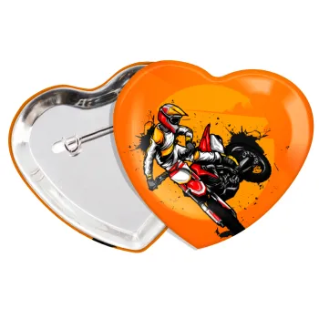 Motocross, Κονκάρδα παραμάνα καρδιά (57x52mm)