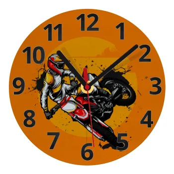 Motocross, Ρολόι τοίχου γυάλινο (20cm)