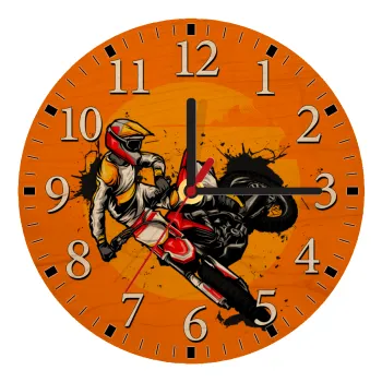 Motocross, Ρολόι τοίχου ξύλινο plywood (20cm)