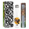 Easter candle, metallic white thermos bottle (500ml) & aromatic flat candle (30cm) (GRAY)