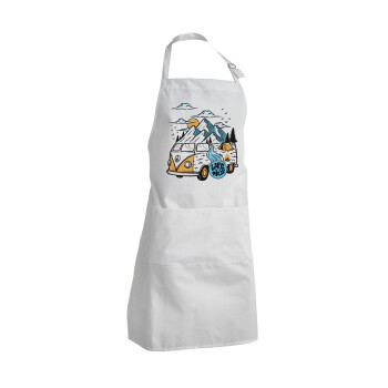 Life is a trip, Adult Chef Apron (with sliders and 2 pockets)