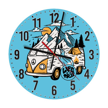 Life is a trip, Ρολόι τοίχου ξύλινο (30cm)