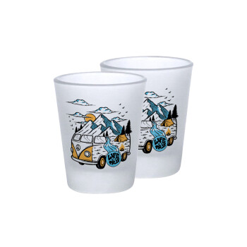 Life is a trip, Σφηνοπότηρα γυάλινα 45ml του πάγου (2 τεμάχια)