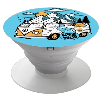 Life is a trip, Phone Holders Stand  White Hand-held Mobile Phone Holder