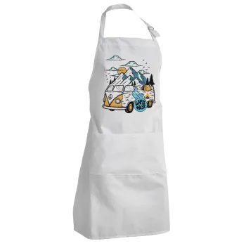 Life is a trip, Adult Chef Apron (with sliders and 2 pockets)