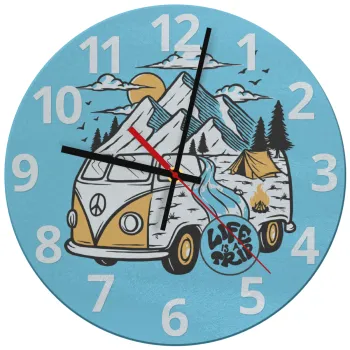Life is a trip, Ρολόι τοίχου γυάλινο (30cm)