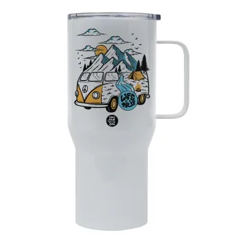 Life is a trip, Tumbler με καπάκι, διπλού τοιχώματος (θερμό) 750L