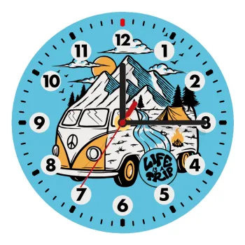 Life is a trip, Ρολόι τοίχου ξύλινο (20cm)