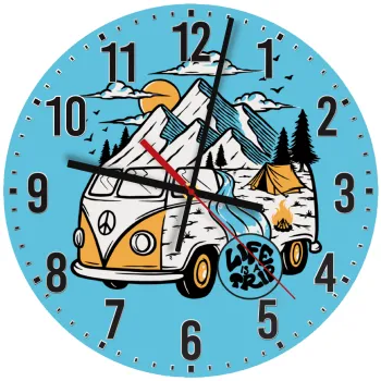 Life is a trip, Ρολόι τοίχου ξύλινο (30cm)
