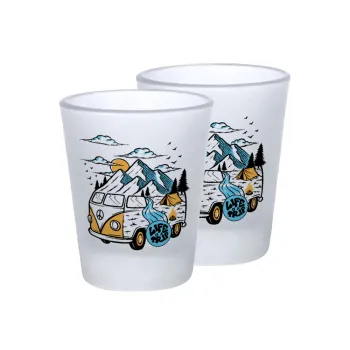 Life is a trip, Σφηνοπότηρα γυάλινα 45ml του πάγου (2 τεμάχια)