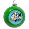 Green Christmas tree ornament bauble 8cm