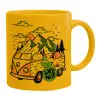 Ceramic coffee mug yellow, 330ml