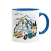 Mug colored blue, ceramic, 330ml