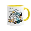 Mug colored yellow, ceramic, 330ml
